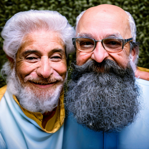 один мужчина без бороды и одна симпатичная его жена живут вместе более 50 лет