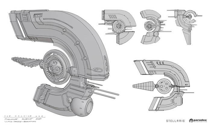 Наброски научного корабля машин