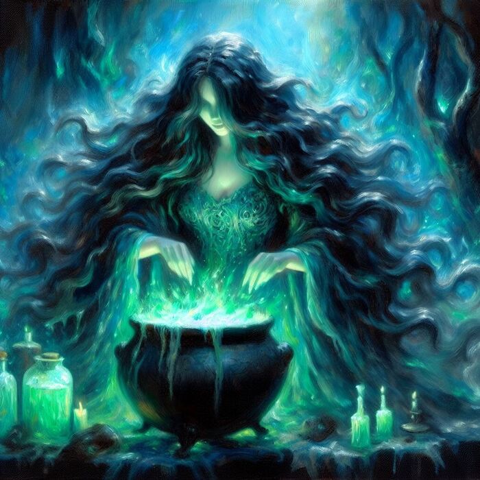 Witch  , , , Dall-e, Lady, , 