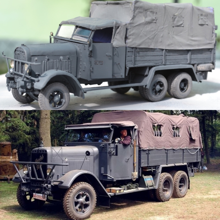 один из пяти грузовиков Henschel 33