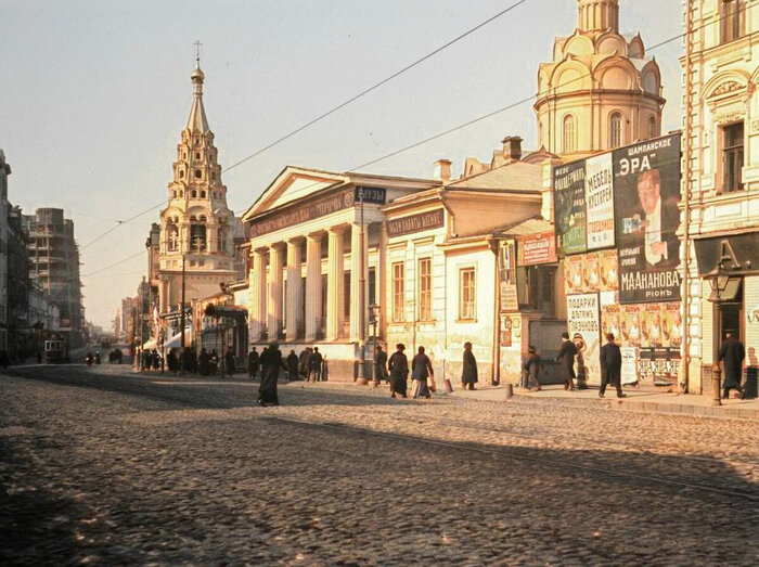 Цветные снимки дореволюционной Москвы. Жизнь и виды города в начале ХХ века. Часть II Старое фото, Историческое фото, История города, Краеведение, Колоризация, Москва, Фотография, Российская империя, 20 век, 19 век, Длиннопост