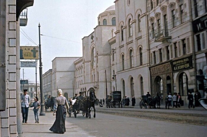 Цветные снимки дореволюционной Москвы. Жизнь и виды города в начале ХХ века. Часть II Старое фото, Историческое фото, История города, Краеведение, Колоризация, Москва, Фотография, Российская империя, 20 век, 19 век, Длиннопост