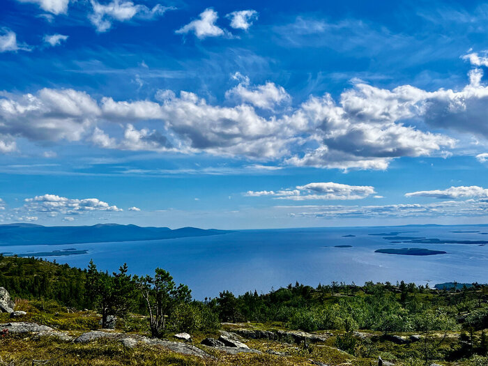 Вид из этого дома впечатляет. А пить Иван-чай и смотреть на просторы очень успокаивает. Но непременно накиньте что нибудь непробиваемое от ветра, сквозит знатно.
