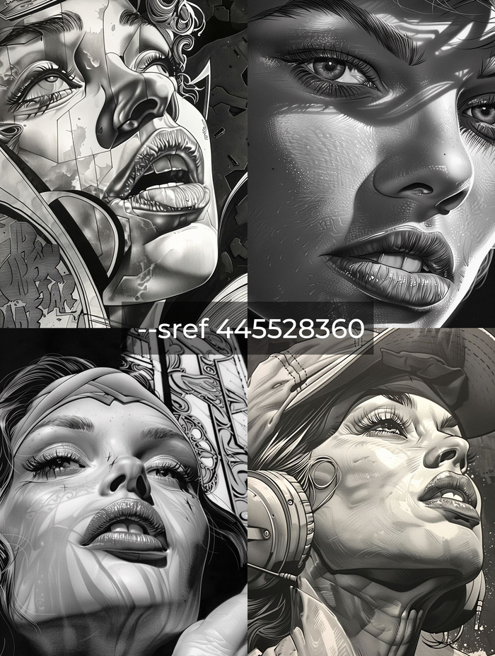 female face --ar 3:4 --sref 445528360