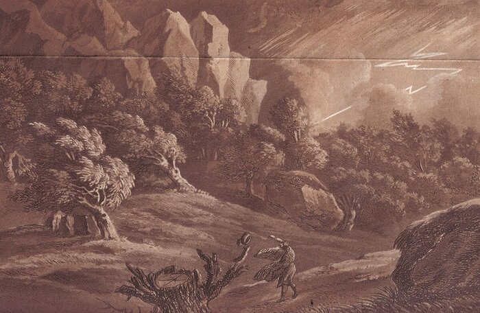 Бирнамский лес ещё можно "застать" на гравюре 1800 года