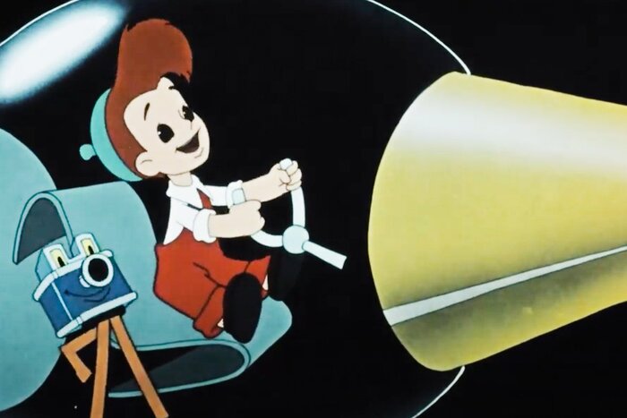 Кадр мультфильм «Мурзилка на спутнике»