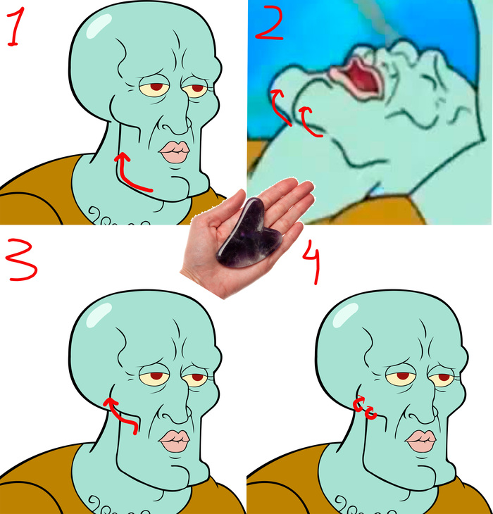 Каменное лицо каменным скребком