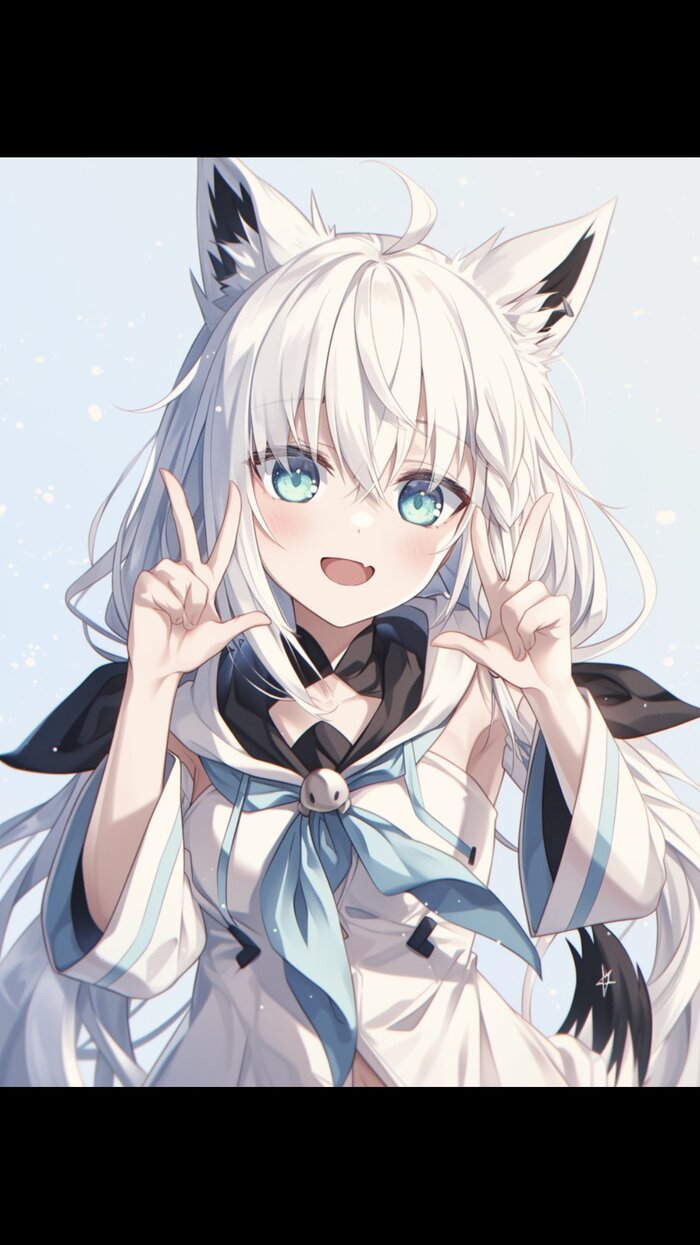  Anime Art, , Shirakami Fubuki, Hololive, Virtual YouTuber, Animal Ears