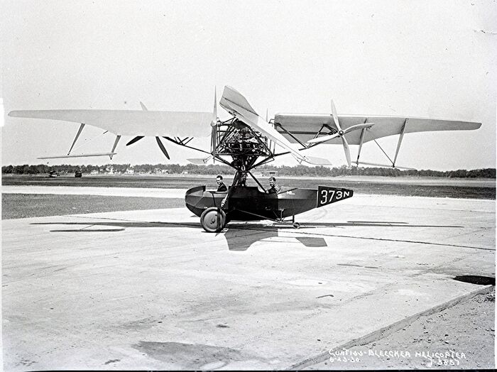 Вертолет Кертисс-Бликер, 23.06.30. [Вид слева на вертолет Curtiss Bleeker (р/н 373N)