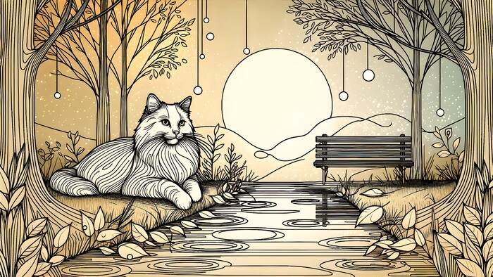 Шёпот природы: Безмятежная скамейка