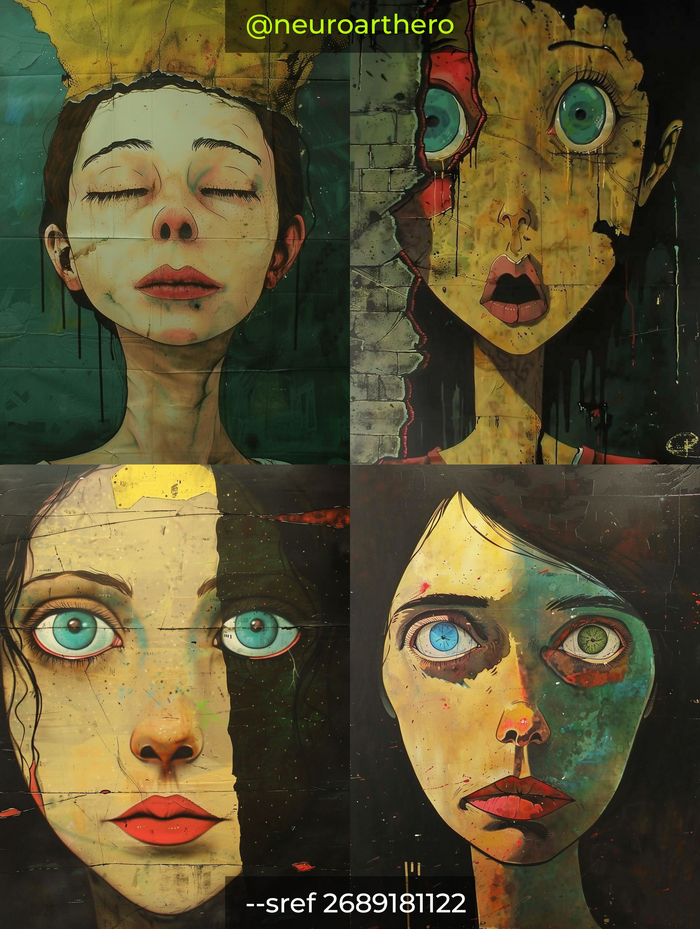 female face --ar 3:4 --sref 2689181122