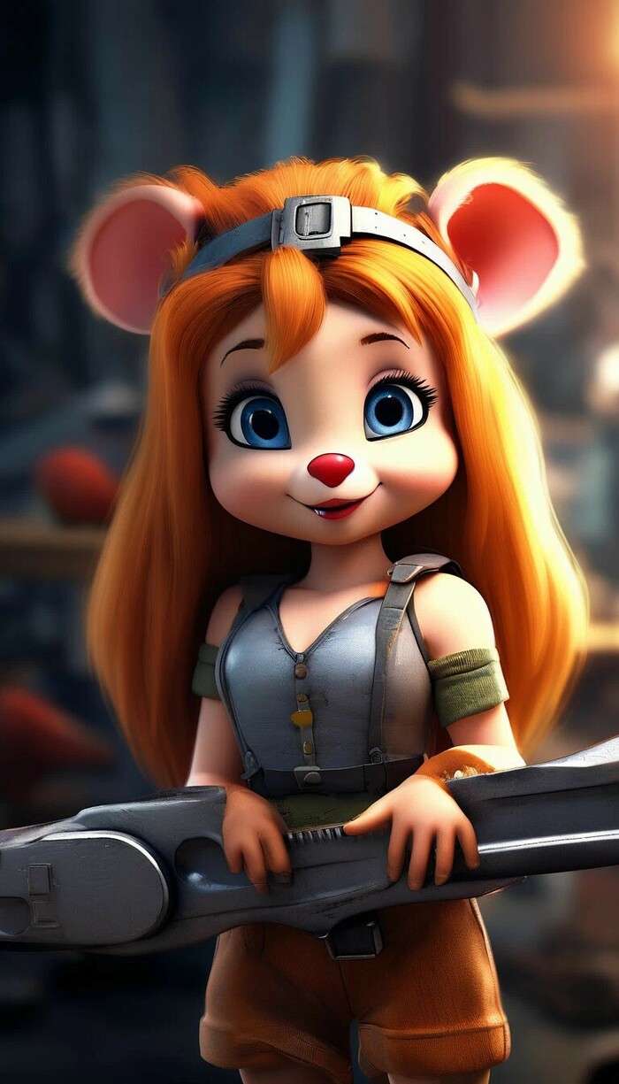 Гайка (англ. Gadget Hackwrench) — мышь; она пилот, изобретатель и механик отряда Спасателей