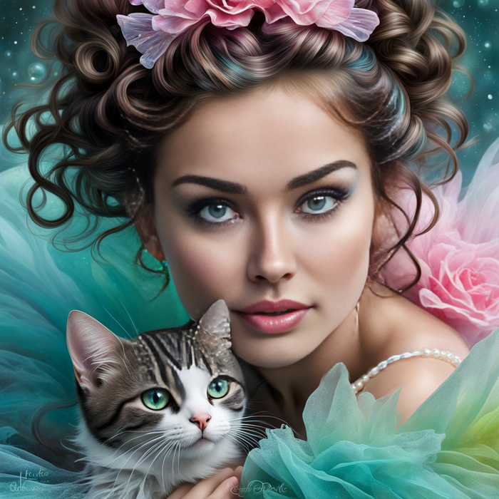 Балерина с котенком