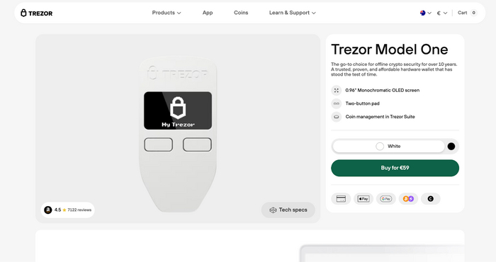 Кошелек Trezor Model One