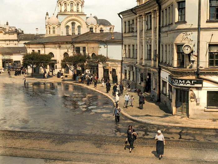 Жизнь Советской Москвы в 30-е годы. 20 раскрашенных фотографий Старое фото, Колоризация, Историческое фото, Фотография, Москва, Столица, 1930-е, Длиннопост