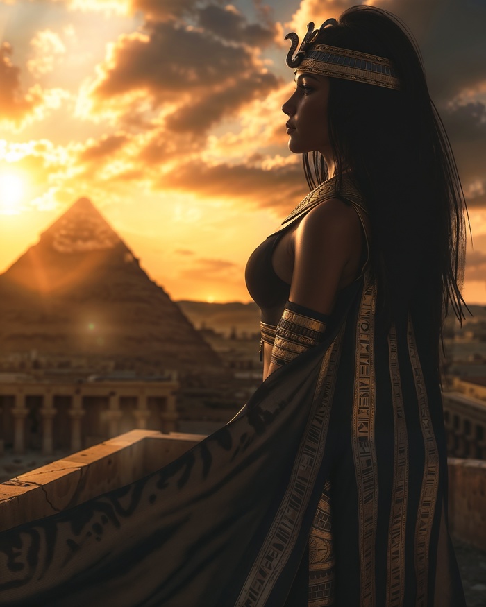 Egypt goddess  , , , Lady, , Goddess, ,   , 2D, Midjourney, 