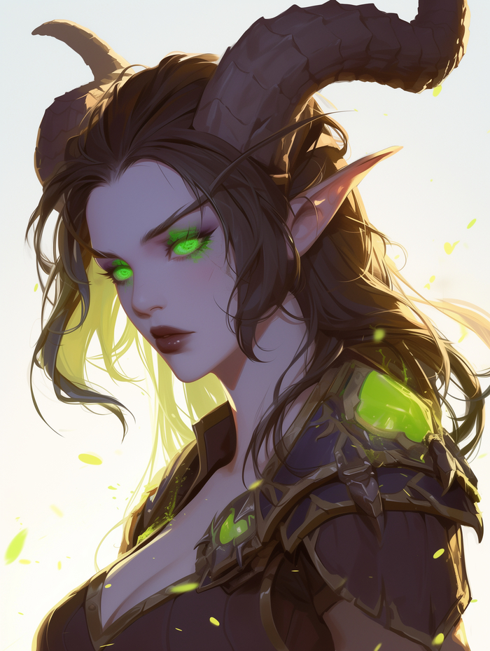   horned (horny) edition  , Warcraft, World of Warcraft, Blizzard, Anime Art, , , , Game Art,  , Midjourney, , , ,   ,  ,  , 