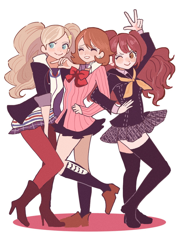   Anime Art, , , Persona, Persona 5, Persona 4, Persona 3, Takeba Yukari, Ann Takamaki, Kujikawa Rise, 