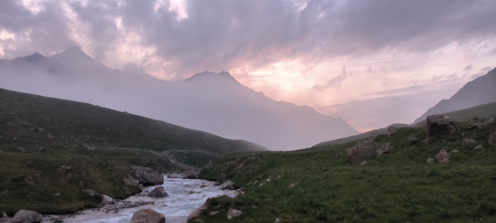 Второй брод при закате.