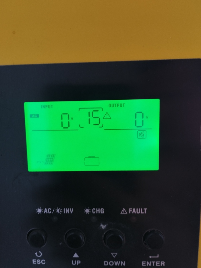 Авария при недостатке солнца