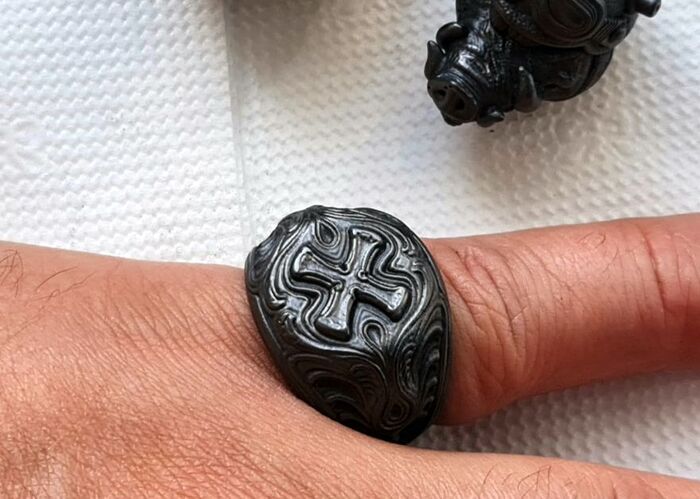 Создание Готического кольца и его 3д Печать в домашних условиях