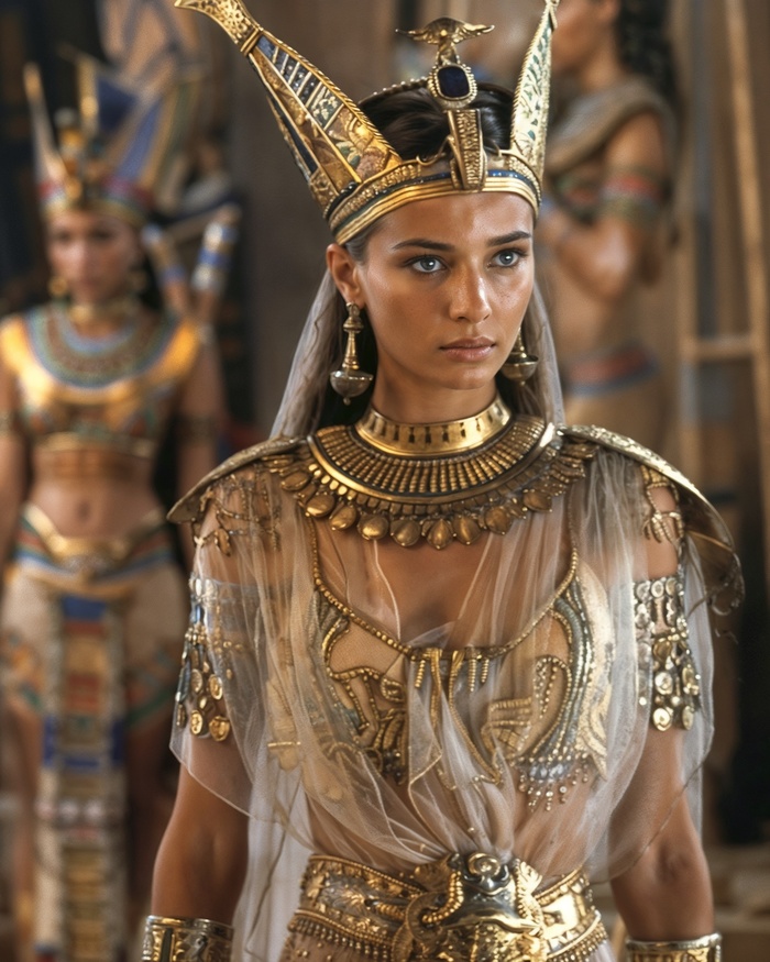 Queen Egypt  , , , Lady, , , 2D,   , Midjourney, 