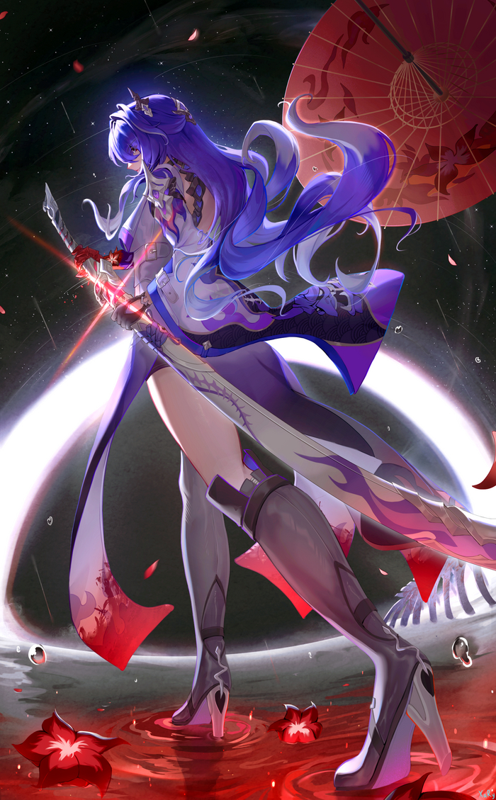  Acheron (Honkai: Star Rail), , Anime Art, Honkai: Star Rail, Pixiv, 