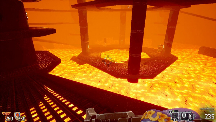 По-сути, один из самых запоминающихся уровней, гле расплавленный металл преследует игрока