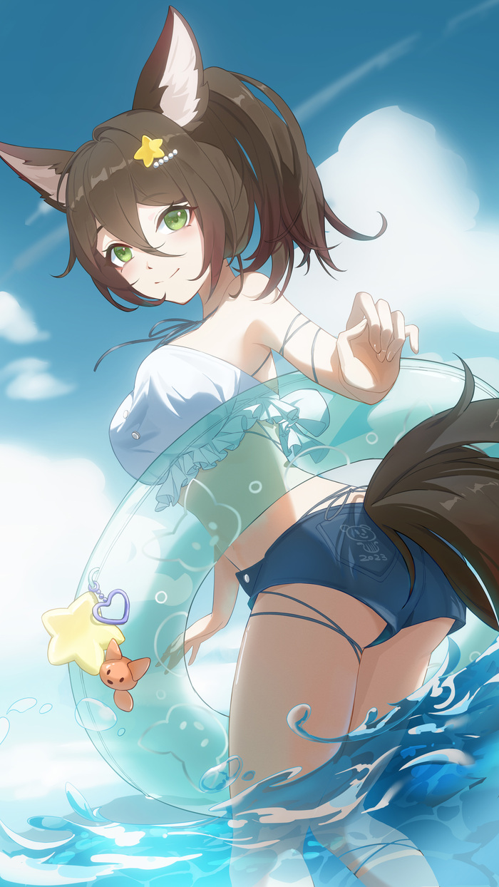 Лисица в море