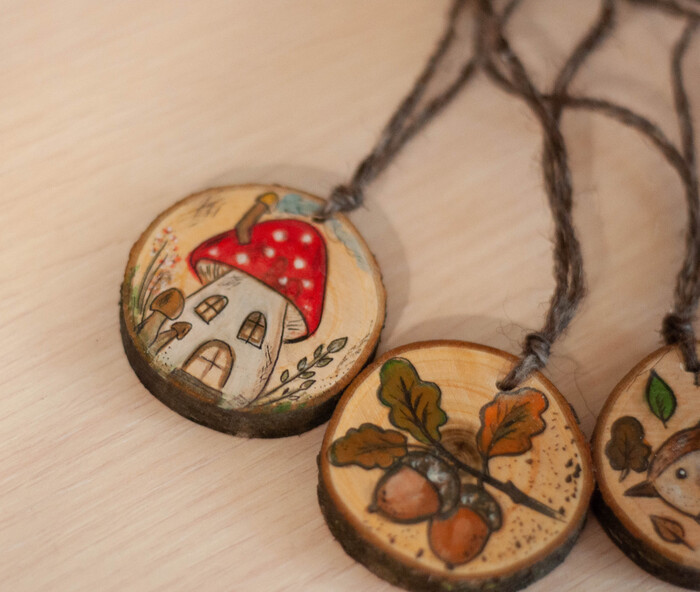 Декор на спилах, подвески интерьерные Ручная работа, Рукоделие, Рукоделие без процесса, Начинающий фотограф, Декор, Роспись по дереву, Панно, Интерьерная живопись, Длиннопост