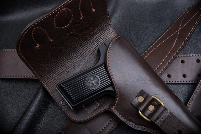 Кобура для пистолета Токарева ТТ в стиле европейских кобур 20-30-х годов 20 века Кобура, Оружие, Кожа натуральная, Рукоделие без процесса, Своими руками, Длиннопост