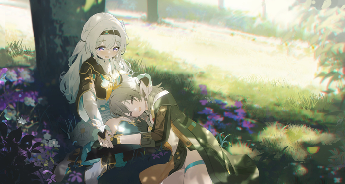 Stelle & Firefly Anime Art, , , Honkai: Star Rail, Stelle (Honkai: Star Rail), Firefly (Honkai: Star Rail),   