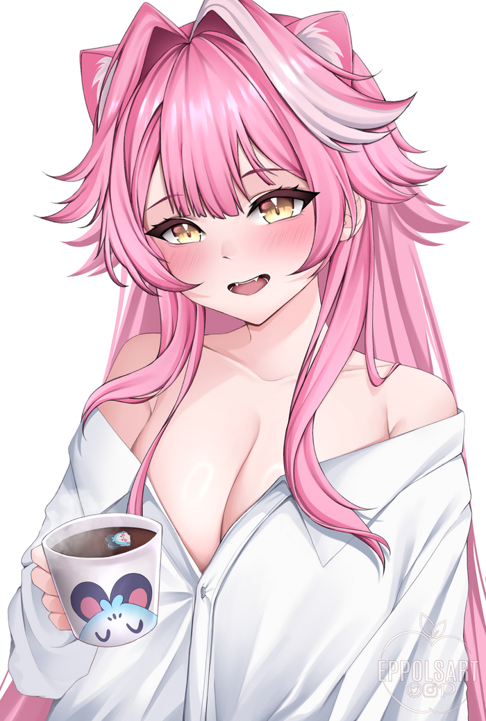 Raora Panthera Anime Art, , Hololive, Virtual YouTuber, Raora Panthera, Animal Ears