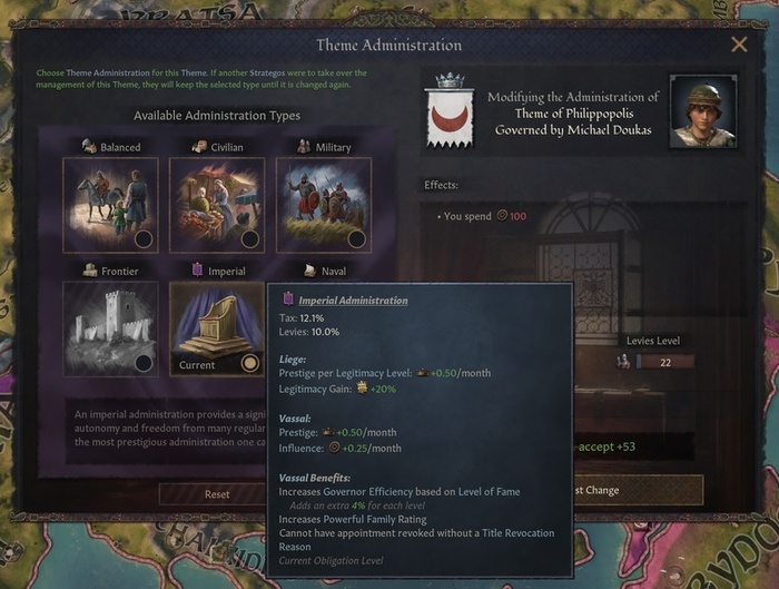Имперский тип администрации и связанные с ним эффекты.