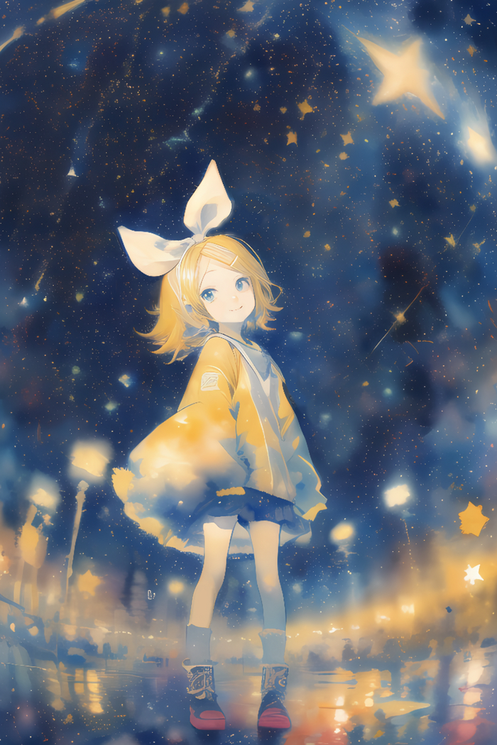  , Anime Art, Vocaloid, Vocaloid Art, Kagamine Rin,  