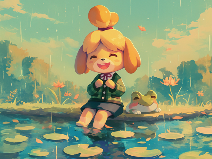    , Anime Art, Animal Crossing, , Isabelle, It Is Wednesday My Dudes, , ,  , ,   , Midjourney, , , , , Nintendo, Game Art