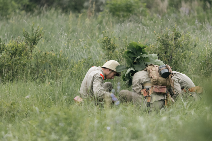 Реконструкторы, изображающие японских диверсантов.