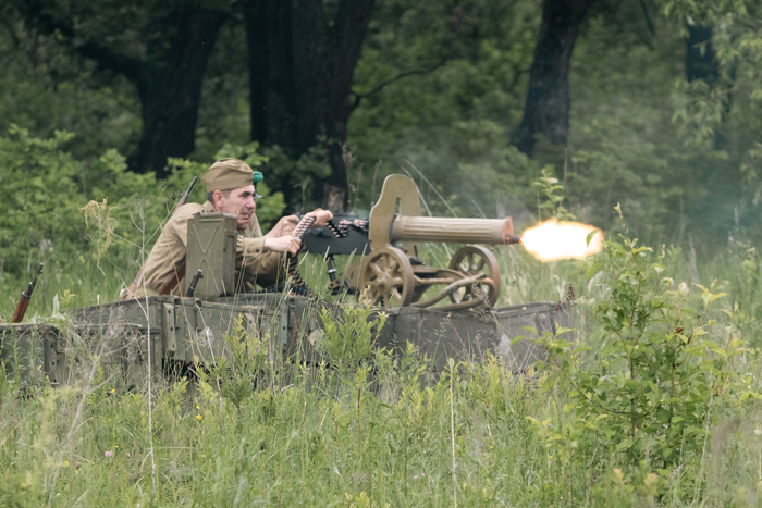 Заработал пулемет