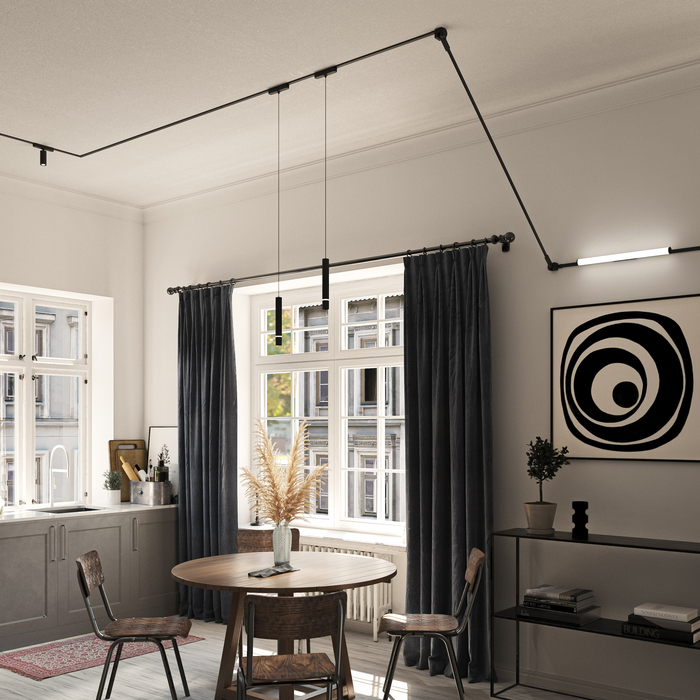 Трековая система RAPID в интерьере "парижской" кухни