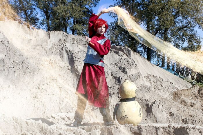 Naruto / Sobaku no Gaara cosplay/ Nitra Green , , , , , 