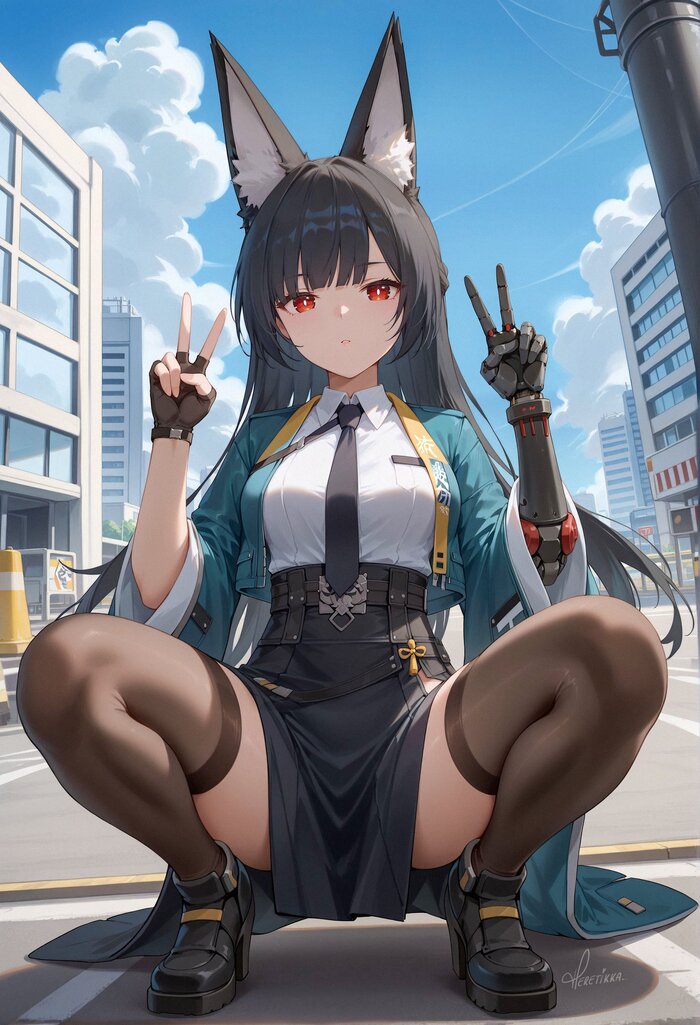  Anime Art, , , , Zenless Zone Zero, Hoshimi Miyabi (zzz), Animal Ears,  , 