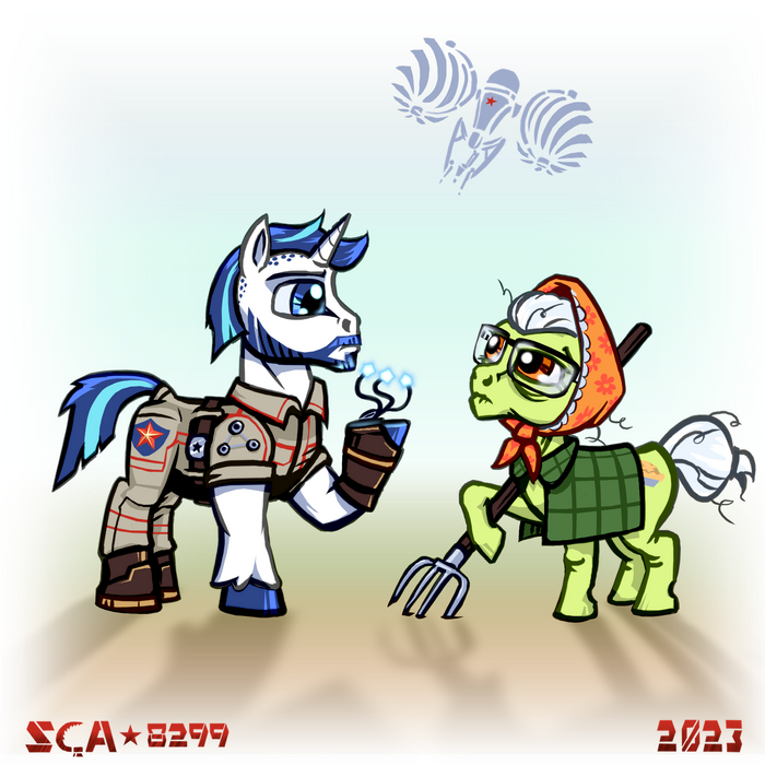     , !    ?   ***, ***, !   ***! My Little Pony, Shining Armor, Granny Smith, Atomic Heart, MLP Crossover