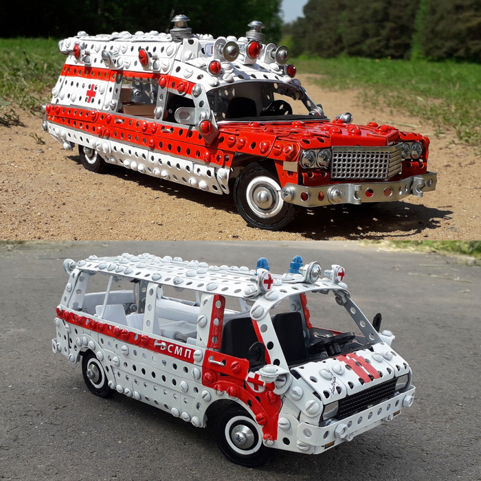 Miller Meteor, РАФ-2203 из металлического конструктора, проволоки, резины и картона