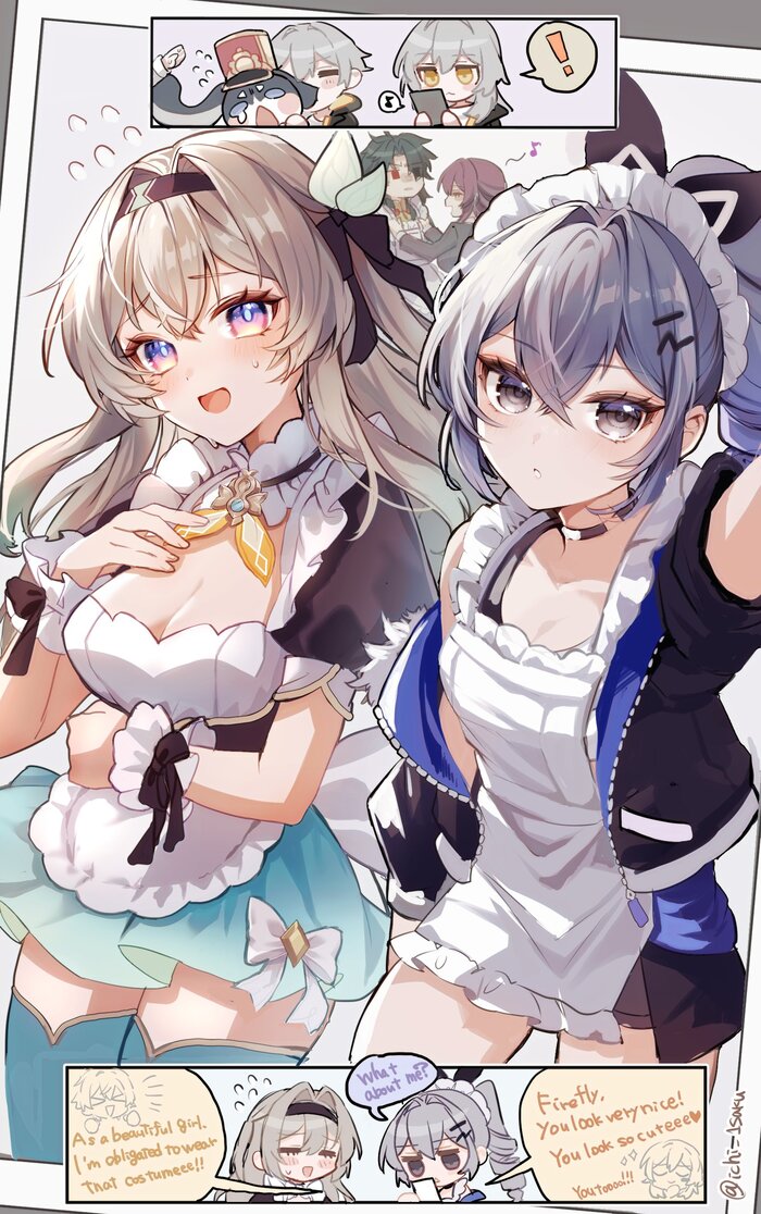    Anime Art, , Stelle (Honkai: Star Rail), Honkai: Star Rail, Silver Wolf (Honkai: Star Rail), 