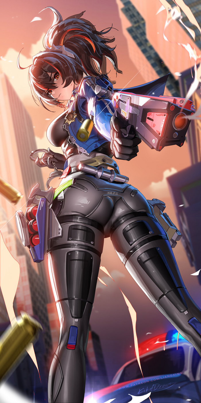 Zhu Yuan Anime Art, , , Zenless Zone Zero, Zhu Yuan (zzz), Liang Xing