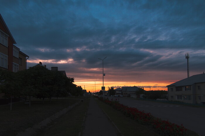 Закат вчера