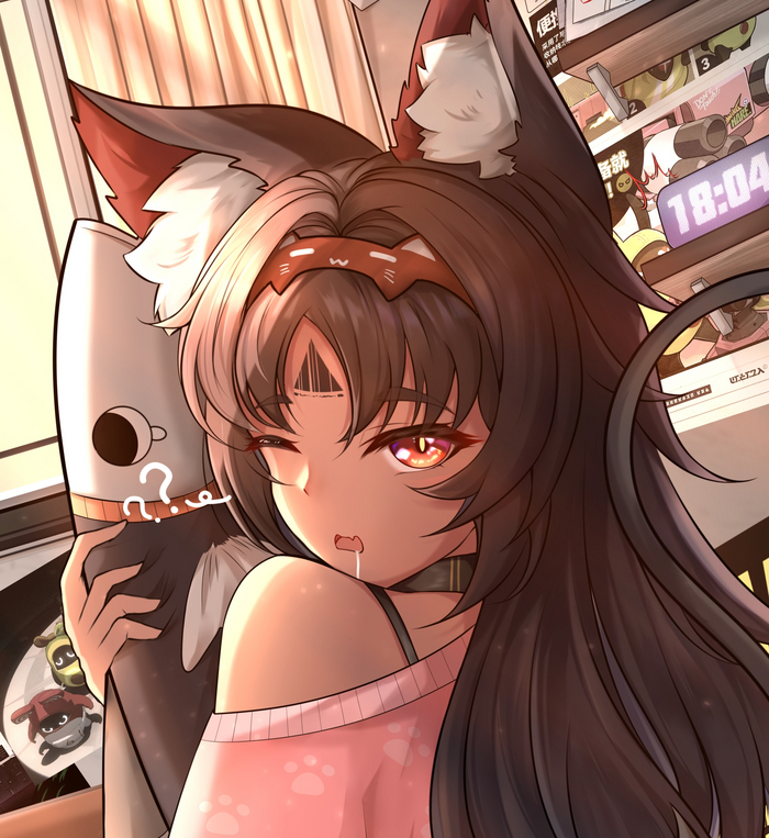 Morning cat Anime Art, Zenless Zone Zero, Nekomiya Mana (zzz), Animal Ears, , 