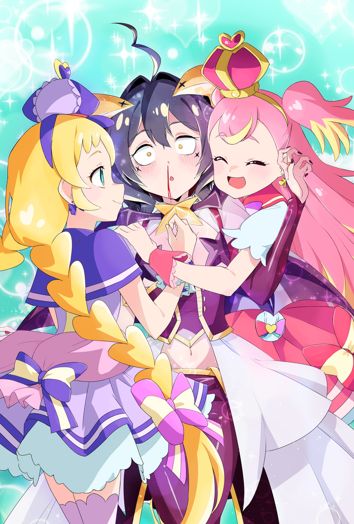     Anime Art, , Precure, Mahou Shoujo ni akogarete, Hiiragi Utena, Magia Baiser, Inukai Komugi, Inukai Iroha