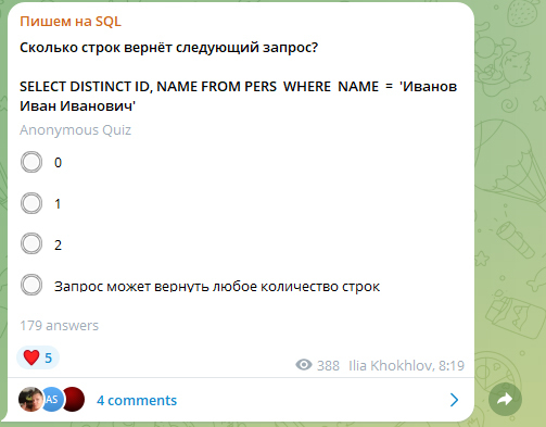 -  SQL IT, , , SQL, Oracle, Mysql,  , Telegram ()