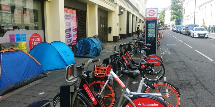 "Туристы" в центре Лондона